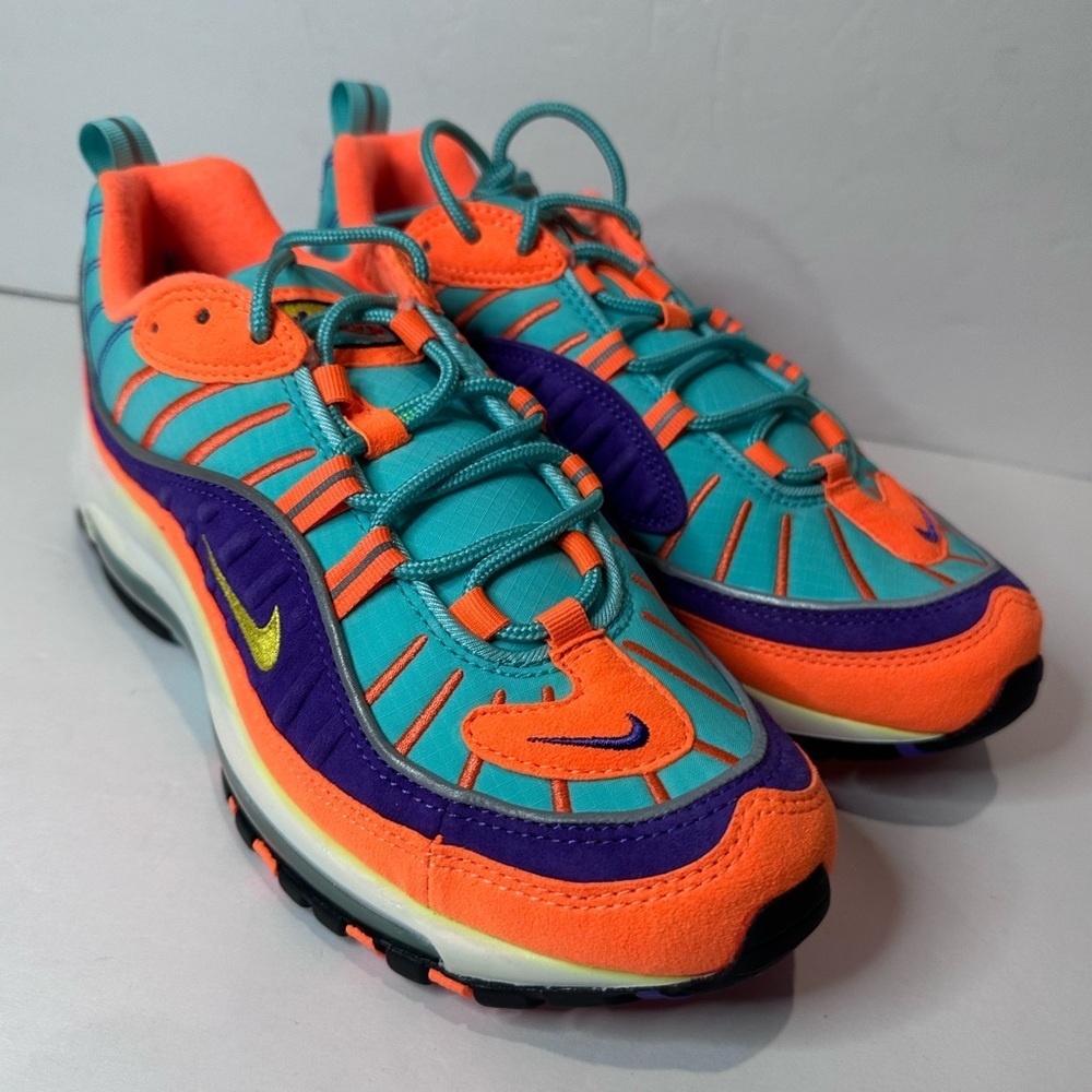 Nike Blue and Orange Sneakers Air Max 98